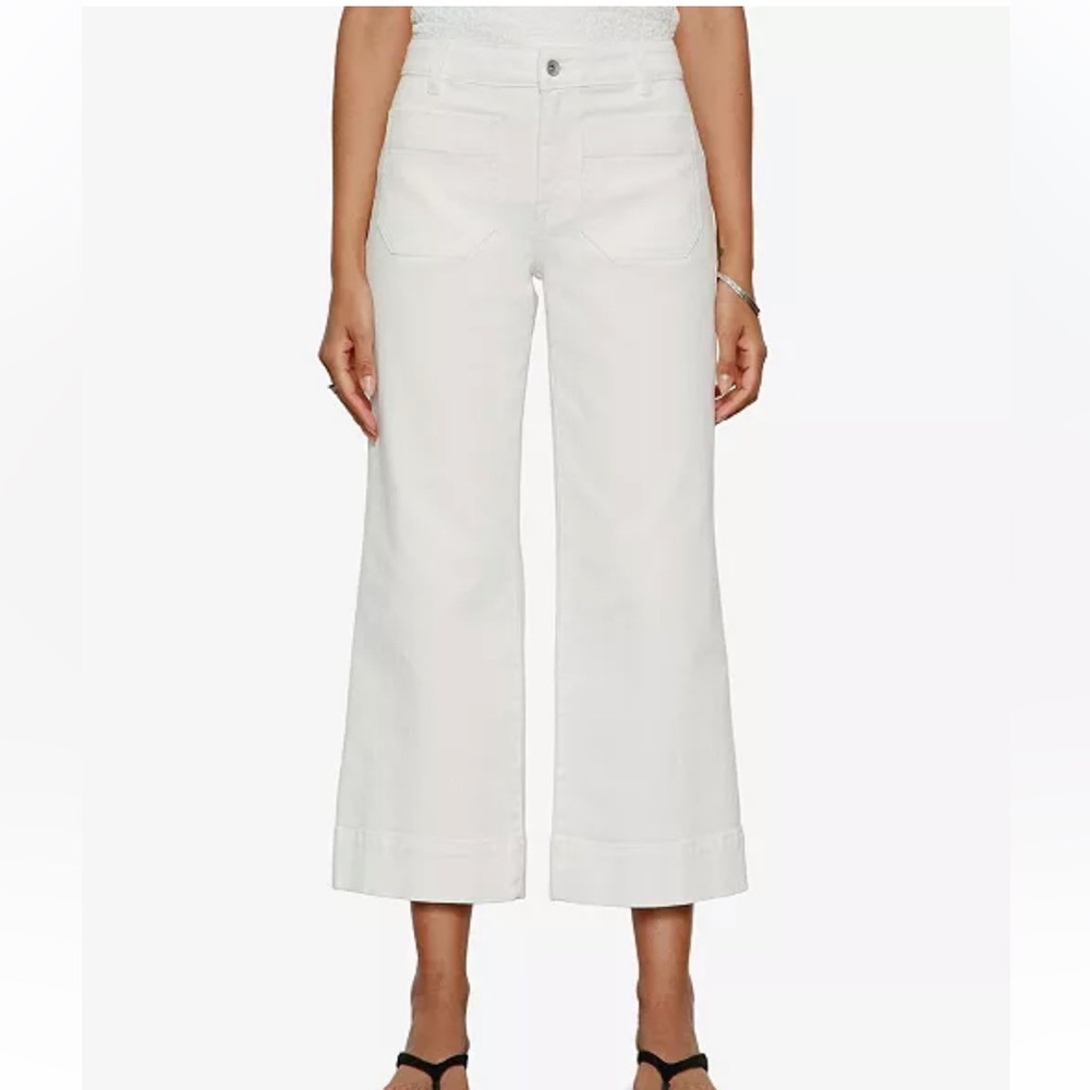 Sanctuary White Voyage Crop Wide-Leg denim size 28